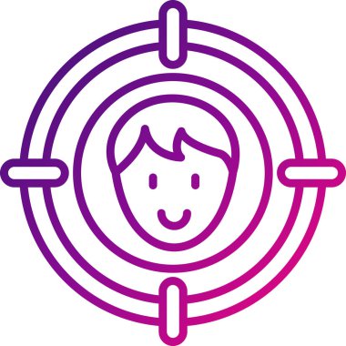 hedef simge, vektör illüstrasyonu basit tasarım