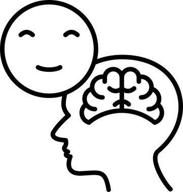 Mutluyum. Web simgesi basit illüstrasyon