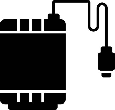p wer Bank bataryası ikon vektör illüstrasyonunu yüklüyor