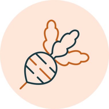 Turp ağ simgesi, basit vektör illüstrasyonu