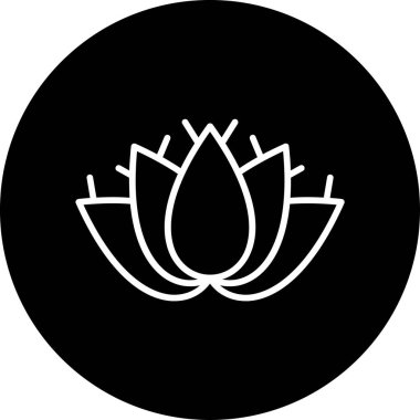 lotus. Web simgesi basit illüstrasyon 