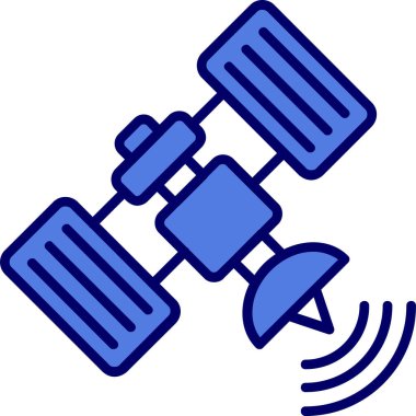 Uydu anten simge vektör çizim 