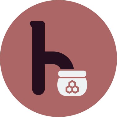 küçük harf h bal simgesi vektör illüstrasyonu