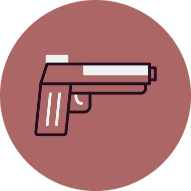 Pompalı tüfek ikonu. Web için tabanca vektör simgelerinin basit çizimi 