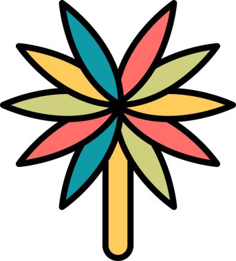 Örümcek Bitkisi simgesinin vektör çizimi