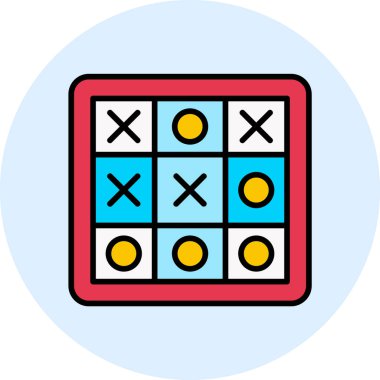 Tic Tac Toe simge vektör çizim 