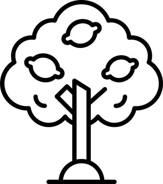 Bergamot web simgesi vektör illüstrasyonu