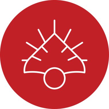 Fan Palm modern ikon vektör çizimi             