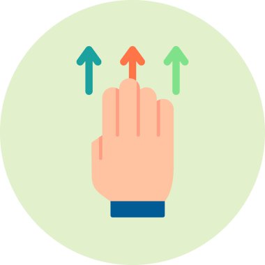 El simgesini kaydır. vektör illüstrasyonu