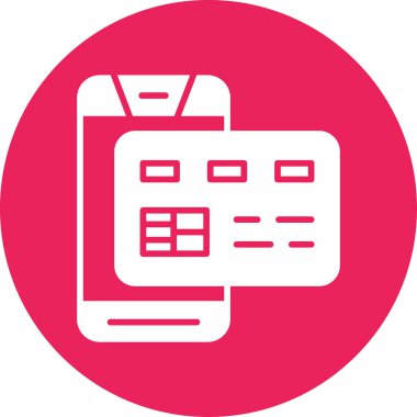 çevrimiçi bankacılık düz vektör simgesi.