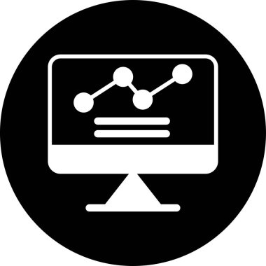 Veri analizi. Web simgesi basit illüstrasyon 