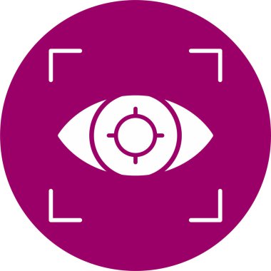 Göz takibi. Web simgesi basit illüstrasyon 