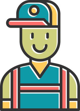 Tamirci adam simgesi vektör çizimi