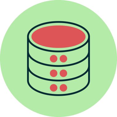 veritabanı simgesi, vektör illüstrasyonu basit tasarım