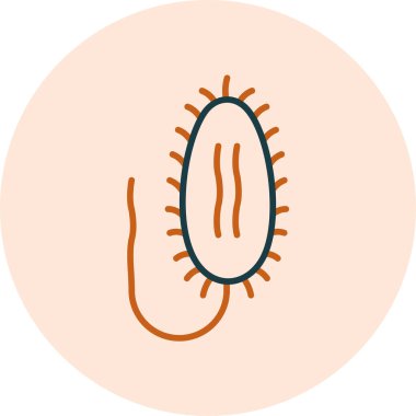 Bakteriler. Web simgesi basit illüstrasyon 