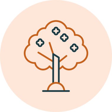 Ağaç. Web simgesi basit illüstrasyon 