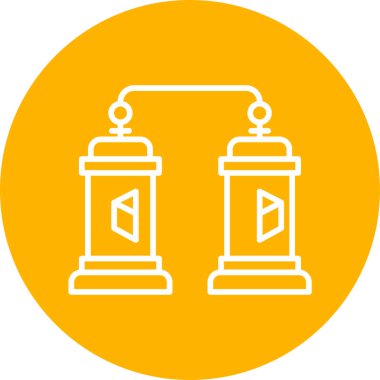 Işınlanma. Web simgesi basit illüstrasyon