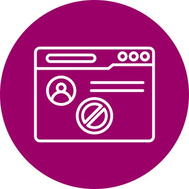 Yasaklı kullanıcı hesabı vektör illüstrasyonu 