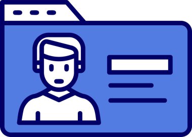 Basit web profili simgesi, vektör illüstrasyonu