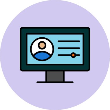 Web kullanıcı simge vektör çizim