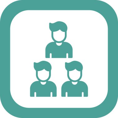 Takım çalışması. Web simgesi basit illüstrasyon