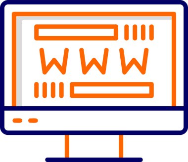 Web sitesi simgesi, vektör illüstrasyonu basit tasarım