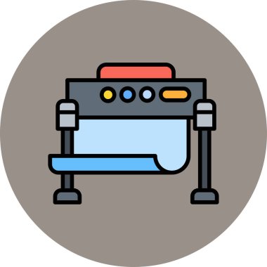 Yazdırıyorum. Web simgesi basit illüstrasyon