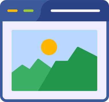 Galeri modern simgesinin vektör illüstrasyonu