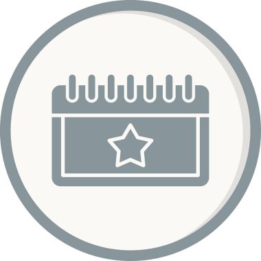 Takvim simgesi, vektör illüstrasyonu basit tasarım