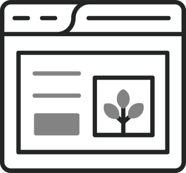 Web sitesi simgesi, vektör illüstrasyonu basit tasarım