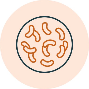 Lactobacillus web simgesi, basit vektör çizimi