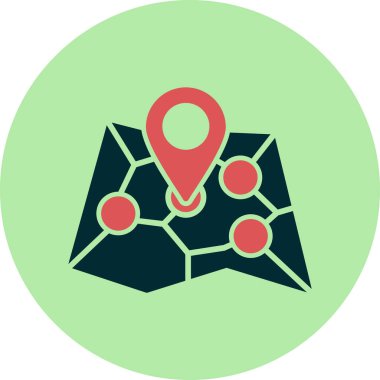 harita pin ikonu vektör illüstrasyonu 