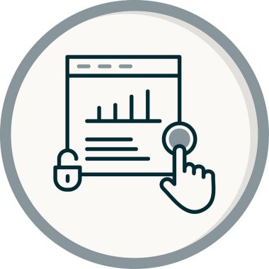 Kolay erişim. Web simgesi basit illüstrasyon 