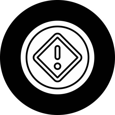 Dikkat, ünlem işareti simgesi, vektör tasarımı