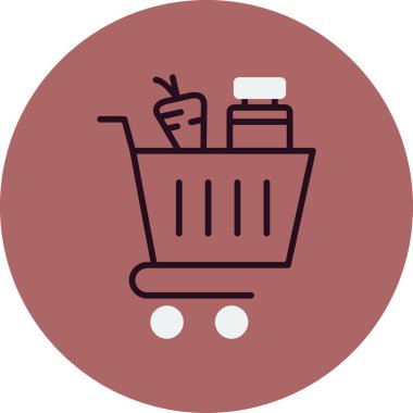 alışveriş sepeti web simgesi, illüstrasyon vektör 