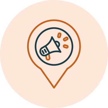 Kampanya, promosyon, megafon vektör illüstrasyonu 