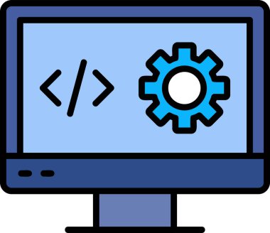 Hesaplanıyor. Web simgesi vektör illüstrasyonu