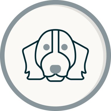 Springer Spaniel ikon vektör çizimi 