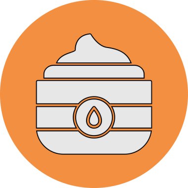 Krema. Web simgesi vektör illüstrasyonu