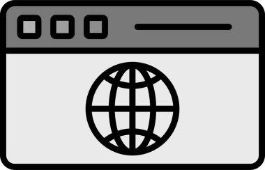 Web sitesi simgesi, vektör illüstrasyonu basit tasarım
