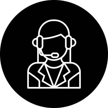 Müşteri hizmet vektör satırı simgesi