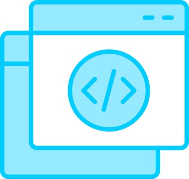 yazılım geliştirme. Web simgesi vektör illüstrasyonu