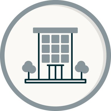 Apartman dairesi. Web simgesi basit illüstrasyon