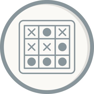 Tic Tac Toe simge vektör çizim 