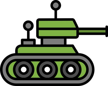 tank. Web simgesi basit illüstrasyon