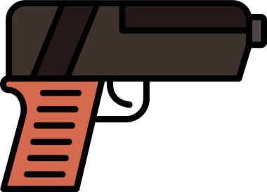 Pompalı tüfek ikonu. Web için tabanca vektör simgelerinin basit çizimi 