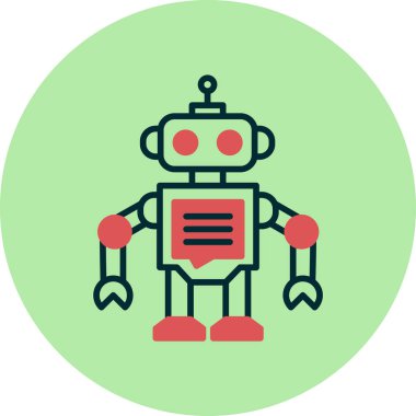 Chatbot, robot simgesi, vektör illüstrasyonu