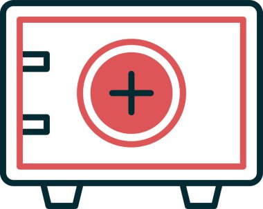 Güvenli Kutu. Web simgesi basit illüstrasyon