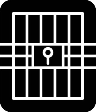 Hapishane simgesi vektör illüstrasyonu 