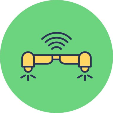 hoverboard simgesi, vektör illüstrasyonu basit tasarım